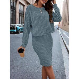 Drop Shoulder Tee & Pencil Skirt